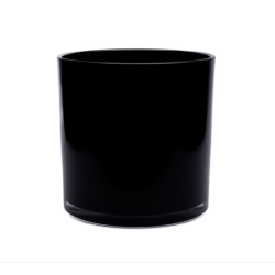 Black Glass Candle Jar